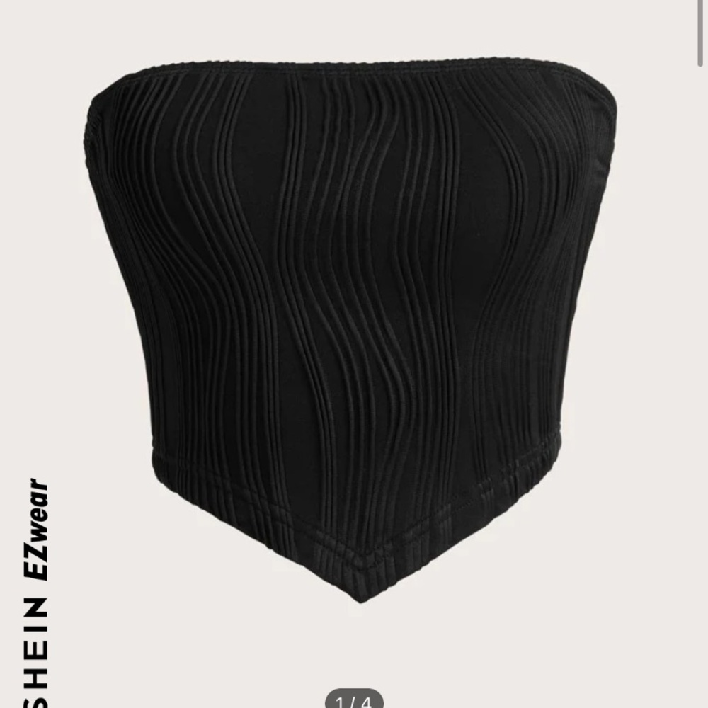 SHEIN black cropped tube top